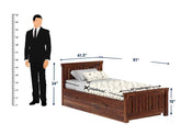 Trinity Solid Sheesham Wood Single Bed With Two Drawers (Natural Finish)